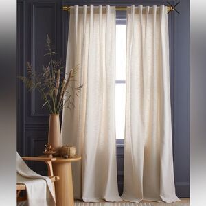 Quince Cotton Slub Curtain 48 x 84  NWOT Natural